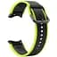 Ремешок для Samsung Galaxy Watch 5 40mm - черно-зеленый ширина крепления 20мм силикон размер L Watchbands Double Line (W12-5WB66259531) - миниатюра 1