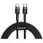 Дата кабель USB-C to USB-C 2.0m USB 3.1 3A grey-black Baseus (CATKLF-HG1) - мініатюра 1