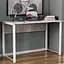 Стол письменный Курт Ferrum-decor 75x120x60 Белый металл ДСП Бетон 32 мм (FRD-106625) - миниатюра 1