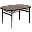 Складной стол Bo-Camp Melrose Oval 120x80 cm Black/Wood look (1404220), Коричневый - миниатюра 1
