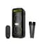 Колонка потужна переносна акустична Bluetooth ZXX-5570 30 Вт 2 x 6 з караоке, RGB-підсвіткою, USB/microSD/AUX/FM, 2 мікрофони - мініатюра 1