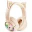 Наушники Onikuma Cat Ear Bluetooth Wireless Gaming Headset B5, BT5.3, AUX, 1000mAh, Type-C, 55H, RGB, ivory - миниатюра 1