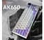 Клавіатура ігрова механічна бездротова Ajazz AK-650WP White-Purple RGB Flying Fish Switch Hot-Swap - мініатюра 6