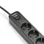 Сетевой удлинитель Videx Oncord з/з 6 п 3 м (3x1.5 мм) с кнопкой черный (VF-PD63G-B) - миниатюра 4