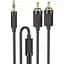 Кабель Hoco 3.5 double Lotus RCA audio cable UPA28 1.5 м - мініатюра 1