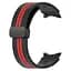 Ремінець для Samsung Galaxy Watch 4 44mm - чорно-червоний ширина кріплення 20мм силікон Watchbands Cls-line-black (W36-2WB10289017) - мініатюра 3