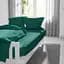 Комплект постільної білизни з простирадлом на резинці Lelit Півтораспальний 150х215 см полісатин P-0238/2 зелений (le2000000353081) - мініатюра 2