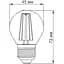 LED лампа Titanum Filament G45 4W E27 4100K (TLFG4504274) - мініатюра 3