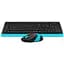 Комплект бездротовий (клавіатура+миша) A4Tech FG1010S Black/Blue - мініатюра 3