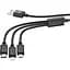 Кабель Hoco X74 3 in 1 charging cable iP + Micro + Type-C Чорний - мініатюра 1