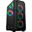 Корпус 1stPlayer XF-BK-4F7, Black, без БЖ, Midi Tower, ATX / Micro ATX / Mini ITX, 1xUSB 3.0 / 2xUSB 2.0, макс. CPU - 165 мм / VGA - 320 мм, 4x120 мм ARGB, бічна панель із загартованого скла - мініатюра 1