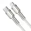 Кабель Baseus Cafule Metal Cable Type-C to Lightning PD 20W 1m CATLJK-A02 White - миниатюра 2