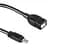 Кабель USB 2.0 AF - miniUSB (5P), 10 см, чорний, Atcom (12822) - мініатюра 1