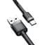 Кабель Baseus cafule Cable USB для Type-C 1 m Gray (CATKLF-BG1) - мініатюра 2