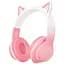 Бездротові навушники XO BE38 Cats Ear накладні з вушками кота рожеві 6920680840298 - мініатюра 3