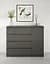 Комод в спальню MebelStar Нео 1Д4Ш 120x43x98 см Антрацит (MBS-1058) - миниатюра 2