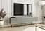 Тумба под телевизор Perfect Home Оро/Oro 3-дверная с золотыми ножками RTV175 MDF Серый (PFH-091342) - миниатюра 1