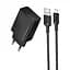 СЗУ Borofone BAS72A Source QC3.0 (1USB-A) + кабель USB to MicroUSB Black - миниатюра 1