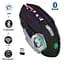 Безпровідна ігрова мишка безшумна з вбудованим акумулятором T2 RGB USB Charge + Bluetooth Black - мініатюра 2