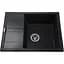 Гранітна мийка Globus Lux One чорний металік 650х500мм-А0001 - мініатюра 1