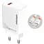 СЗУ Amaya E57S QC3.0 20W (1USB-A) + кабель USB to Type-C White - миниатюра 1