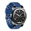 Силіконовий double перфорований ремінець Watchbands для Samsung Galaxy Watch 46mm SM-R800NZSA синій ширина кріплення 22мм (WB009BUBLEPERFBLUE146) - мініатюра 2