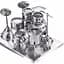 Колекційна модель PIECECOOL DRUM SET SILVER P032-S - мініатюра 3