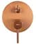 Душова система Rea Lungo brushed copper + BOX прихованого монтажу REA-P8809, Теплий захід сонця - мініатюра 5