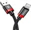 Кабель Baseus Cafule Cable Lightning - USB 1.0 м 2.4 A Red/Black (CALKLF-B19) - миниатюра 1
