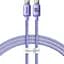 Кабель Baseus Crystal Shine Series Fast Charging Cable Type-C to Type-C 100W 1.2m CAJY000605 Purple - мініатюра 1