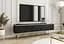 Тумба под телевизор Perfect Home Оро/Oro 3-дверная с золотыми ножками RTV175 Черный мрамор роял (PFH-091322) - миниатюра 1