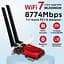 Мережева карта PCI-E Fenvi FV-BE8800 Wi-Fi 7 тридіапазонний адаптер модуль Bluetooth 5.4 Black Red (19127) - мініатюра 4