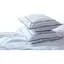 Комплект постільної білизни Ecotton Premium євро перкаль вишивка з синім кантом (25140) - мініатюра 1