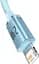 Кабель Baseus Crystal Shine Series Fast Charging Data Cable USB to iP 2.4A 2 м Sky Blue (CAJY001203) - мініатюра 2
