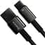 Кабель Baseus Tungsten Gold Fast Charging Cable USB to Type-C 100W 2m CAWJ000101 Black - миниатюра 2