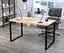 Письмовий стіл Loft Design Q-135-36 Black (Дуб Борас) - мініатюра 1