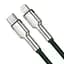 Кабель Baseus Cafule Metal Type-C to Lightning PD 20W (1m) green (CATLJK-A06) - мініатюра 2