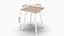 Табурет Ferrum-decor 430x320x320 Белый металл ДСП Дуб Сонома 16 мм (FRD-104643) - миниатюра 3