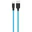 USB Cable Hoco X21 Silicone Type-C Black/Blue 1m - мініатюра 1