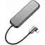 Мультипортовий адаптер USB Хаб Baseus Multi-Functional Type-C Male 4 USB3.0 CAHUB-EZ0G Grey - мініатюра 4
