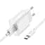 МЗП Hoco C109A Fighter QC3.0 18W (1USB-A) + кабель USB to Type-C White - мініатюра 3