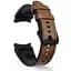 Браслет Slick для Samsung Galaxy Watch 4 - коричнево-черный ширина крепления 20мм силикон-кожа Watchbands (W17-5WB20515655) - миниатюра 1