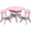 Дитячий столик з двома стільцями Bambi NEW TABLE-8 сіро-рожевий - мініатюра 1