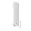 Електрична рушникосушка Navin Levante 330x1200 Sensor права, білий оксамит 12-212033-4860, Білий матовий, Праве, Електронний - мініатюра 1