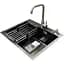 Комплект мойка+смеситель Romzha Arta Nova U-550 Max BL(B) - миниатюра 1