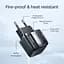 Адаптер мережевий JOYROOM Mini dual port smart fast charge L-2A121 2USB зарядне чорне - мініатюра 6