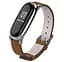 Кожаный ремешок Primo Mijobs для фитнес-браслета Xiaomi Mi Band 3 Silver Brown - миниатюра 2