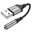 Перехідник Hoco LS36 Fresh USB to 3,5 AUX Black - мініатюра 2