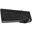 Комплект (клавіатура+миша) A4Tech F1010 Black/Grey USB - мініатюра 1