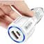 Автомобільний зарядний пристрій No Brand CWa USB - Type-C QC 3.0 White (Н051038) - мініатюра 2